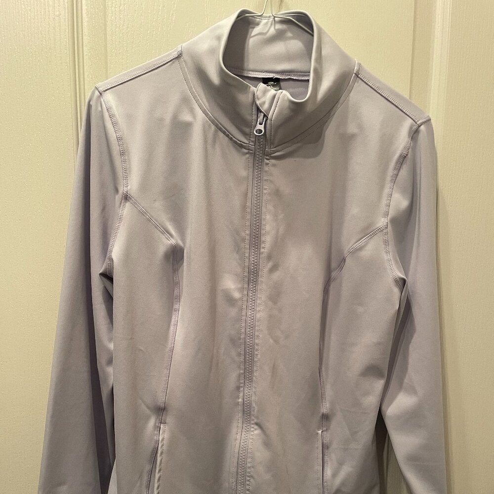 Velocity Violet Utility Jacket with Stand-Up Collar and Full-Length Zipper XL